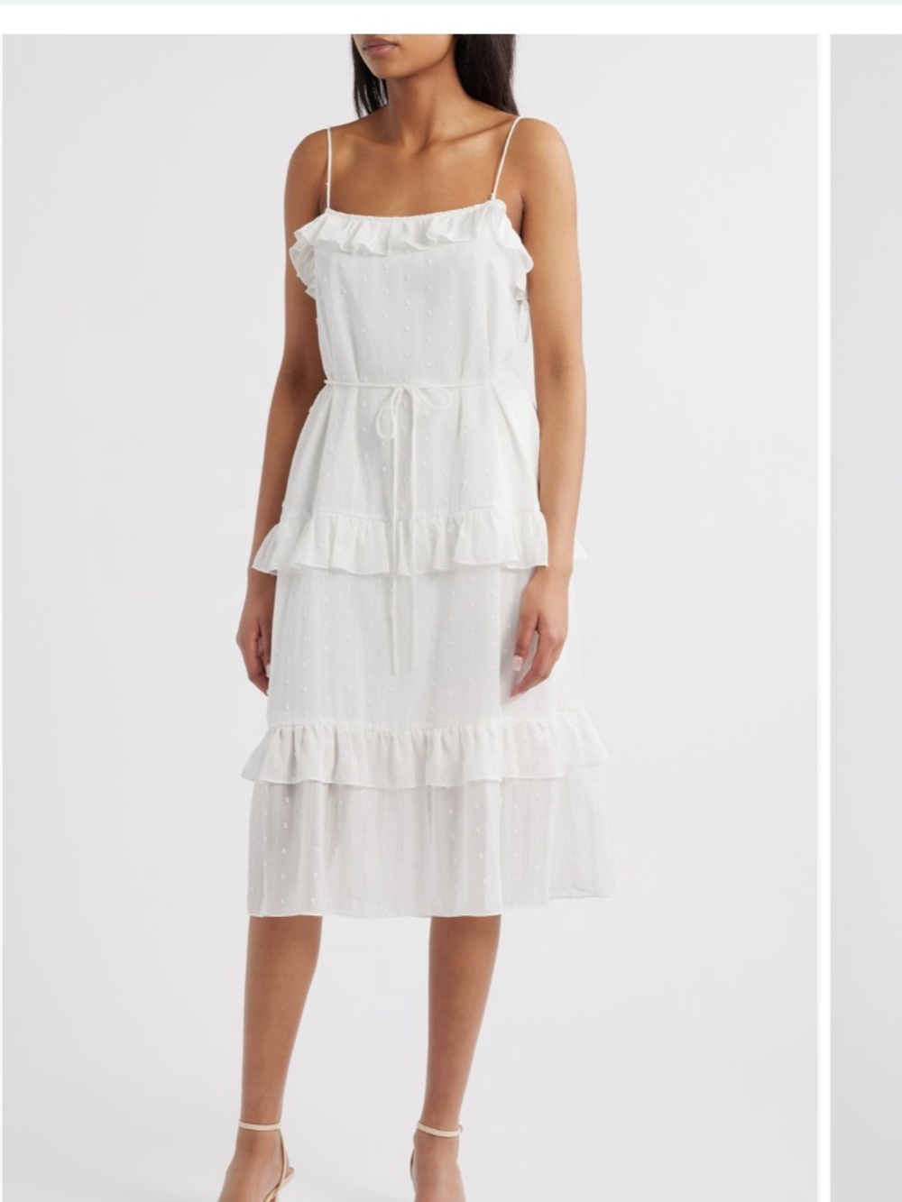 NWT White Ruffled Sundress